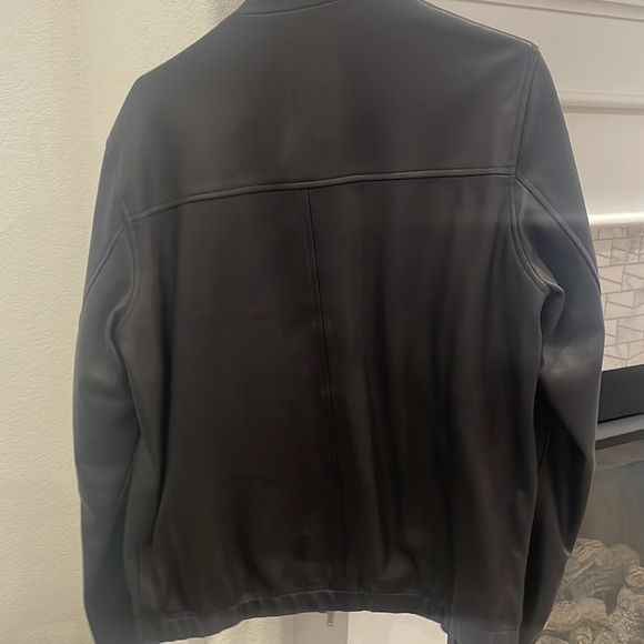 Theory Black Leather Jacket - Picture 12 of 12